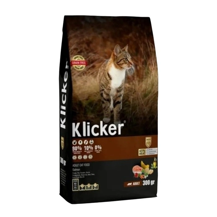 Klicker Yetişkin Kedi Maması Somonlu 300 Gr