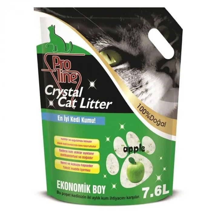 Proline Elma Kokulu Kristal Kedi Kumu 7,6 Lt