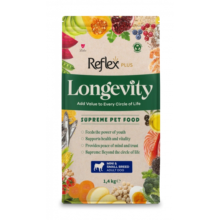 Reflex Plus Longevity Mini Ve Küçük Irk Yetişkin Köpek Maması 1,4 Kg
