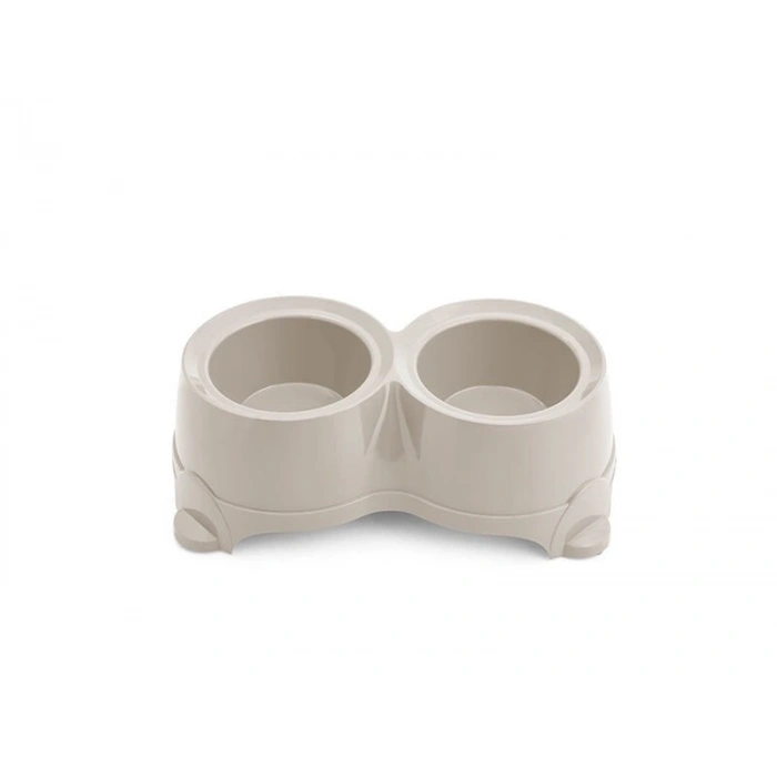 Vindex Kedi Köpek Mama Ve Su Kabı 2x690 Ml Bej