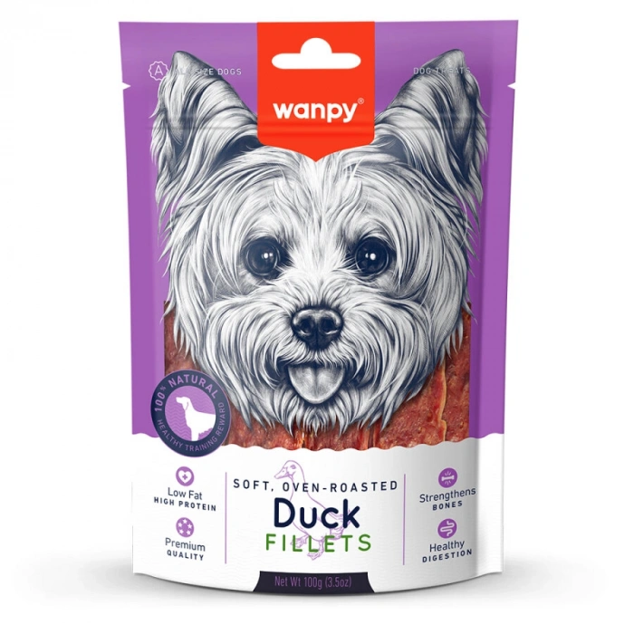 Wanpy Gerçek Ördek Fileto 100 gr Köpek Ödülü