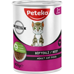 Peteko Biftekli Jöleli Yetişkin Kedi Yaş Maması 400 gr