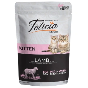 Felicia Tahılsız Kuzulu Yavru Kedi Konserve Yaş Maması 85 gr