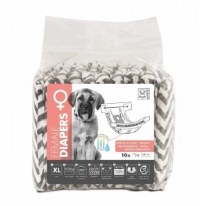 M-Pets Diapers 15-25 Kg Arası Dişi Köpekler İçin Külot Bez Xl Beden 10lu