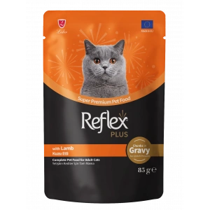 Reflex Plus Sos İçinde Et Parçacıklı Kuzu Etli Yetişkin Kedi Maması 85 Gr