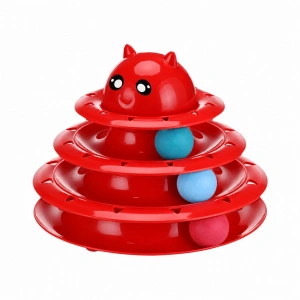 Ucbal 3 Katlı Kedi Oyuncağı Kırmızı