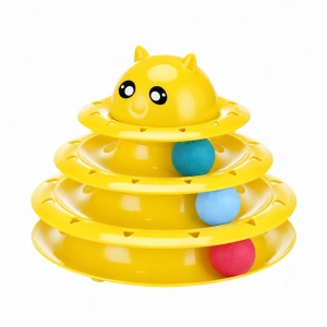 Ucbal 3 Katlı Kedi Oyuncağı Sarı