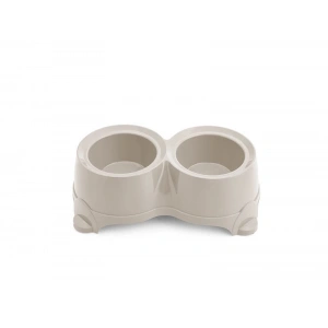 Vindex Kedi Köpek Mama Ve Su Kabı 2x690 Ml Bej