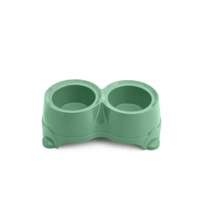 Vindex Kedi Köpek Mama Ve Su Kabı 2x690 Ml Yeşil