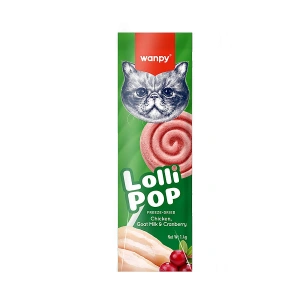 Wanpy Kediler İçin Dondurularak Kurutulmuş Lolipop Kızılcık