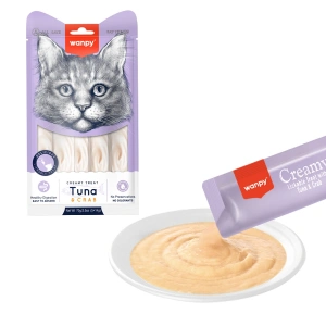 Wanpy Ton Balıklı Ve Yengeçli Sıvı Kedi Ödül Maması 5x14 Gr