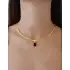22 Ayar Siyah Taşlı Hasır Kolye
