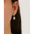 Beyaz Altın Baget Küpe