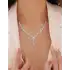 Beyaz Altın Sıra Baget Kolye
