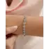 Beyaz Altın Taşlı Dörtgen Bileklik