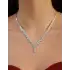 Beyaz Altın Taşlı Kolye