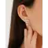 Beyaz Altın Taşlı Küpe