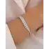 Beyaz Altın Taşlı V Bileklik