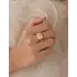 Çizgi Desen Altın Yüzük
