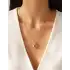 Damla Model Taşlı Altın Kolye