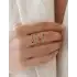 Mini Mavi Taşlı Altın Yüzük