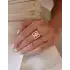 Taşlı Daire Altın Yüzük