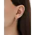 Taşlı Minimal Halka Küpe