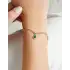 Yeşil Damla Taşlı Altın Bileklik