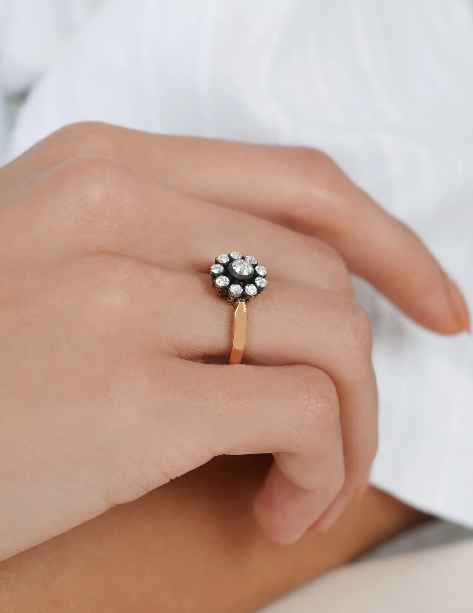 0.47 Ct. Elmas Gül Yüzük
