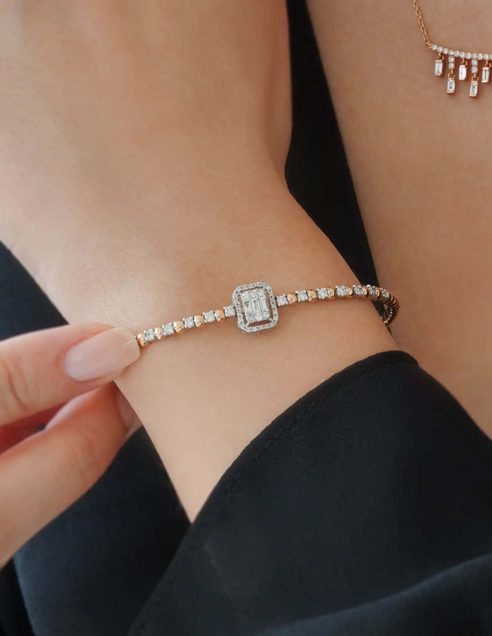 0.79 Ct. Pırlanta Baget Bileklik