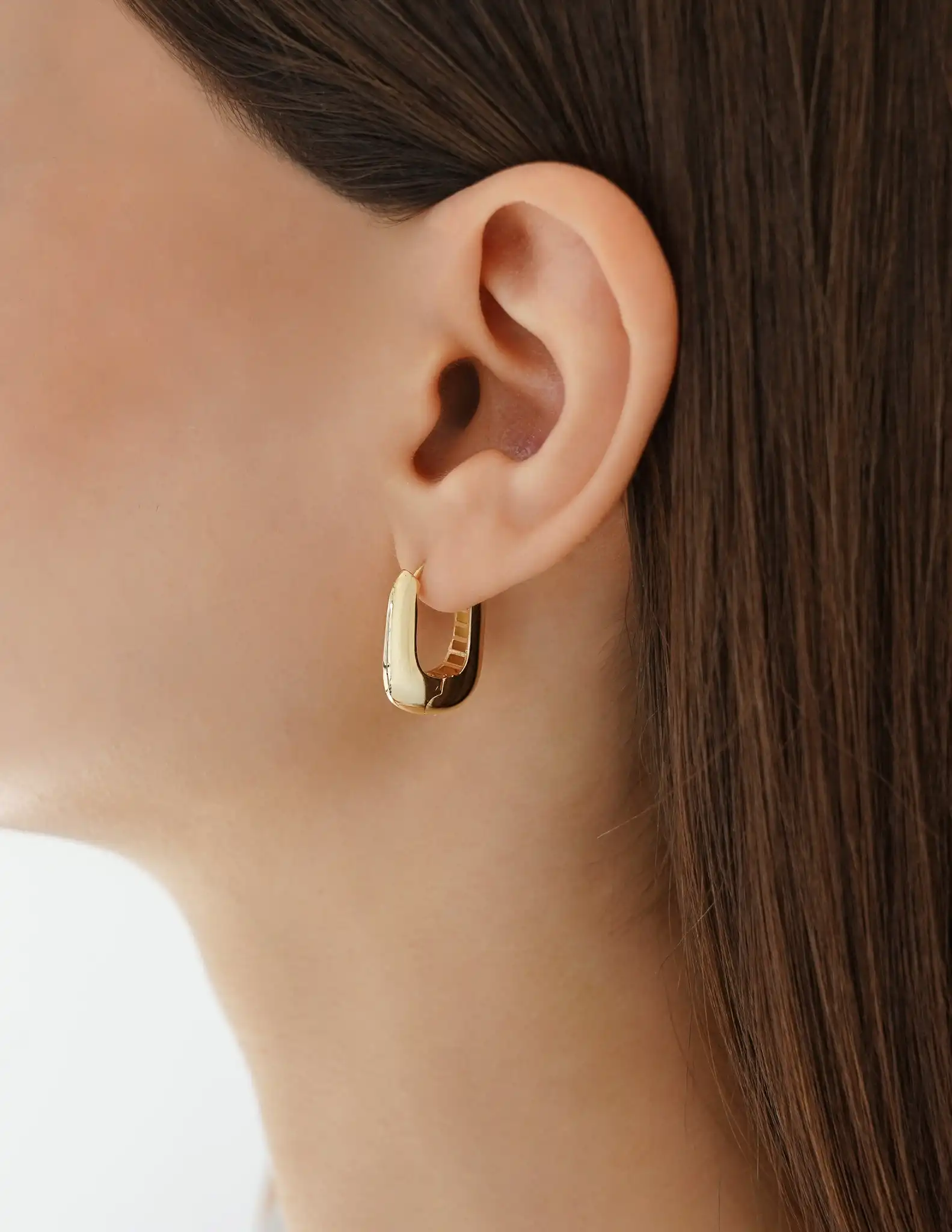 Bold Oval Halka Küpe