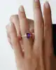 0.16 Ct. Pırlantalı Ametist Yüzük