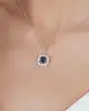 0.27 Ct. Safir Ve Pırlanta Taşlı Kolye