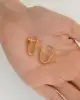 22 Ayar Altın 3 Sıra Hasır Küpe