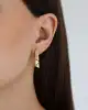 22 Ayar Altın Desenli Küpe