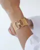 22 Ayar Altın Taşlı Hasır Bileklik