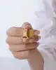 22 Ayar Altın Taşlı Hasır Küpe