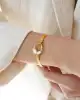 22 Ayar Beyaz Mineli Hasır Bileklik