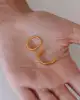 22 Ayar Dörtgen Altın Küpe