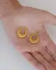 22 Ayar İstiridye Halka Küpe