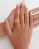 22 Ayar Mini Top Detaylı Altın Yüzük