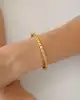 22 Ayar Taşlı Mini Kareli Kelepçe Bileklik