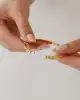 22 Ayar Taşlı Mini Kareli Kelepçe Bileklik