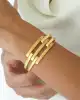 22 Ayar Üçlü Altın Kaburga Bileklik