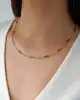 Yeşil Taşlı Top Zincir Kolye