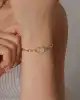 Taşlı Kalp Altın Bileklik
