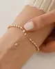 Beyaz Altın Detaylı Top Bileklik