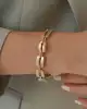 Dörtgen Zincirli Altın Bileklik