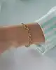 Dörtgen Zincirli Altın Bileklik