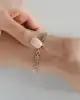 Taşlı Altın Çizgi Bileklik
